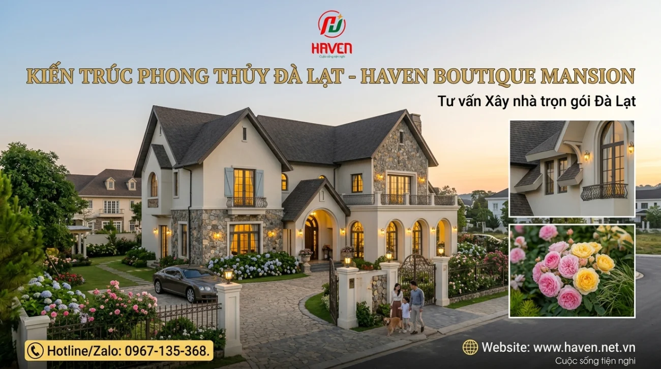 Kiến trúc Boutique Mansion tinh hoa kiến trúc PHáp tại LangBiang Đà Lạt